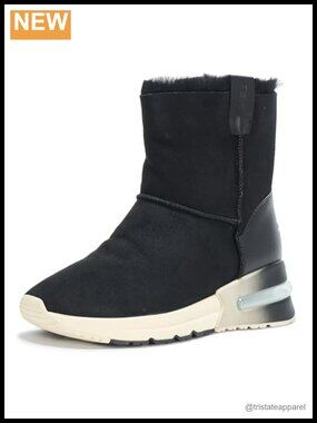 ASH Kyoto Shearling Lined Bootie Women's Ankle Boots with Arch Support, Rubber